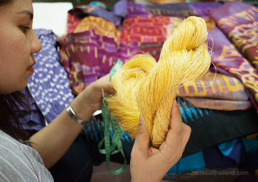 Unbleached native yellow Thai Silk Thread