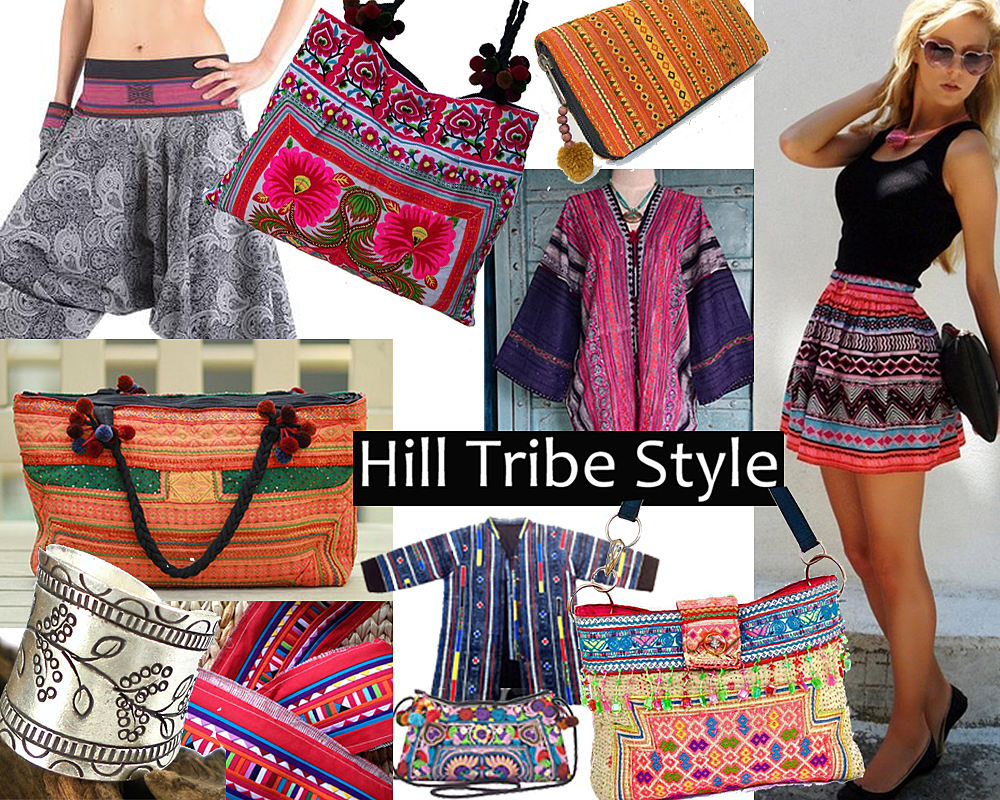 Hill Tribe Purses, shirts, pants, hadbags, bracelets